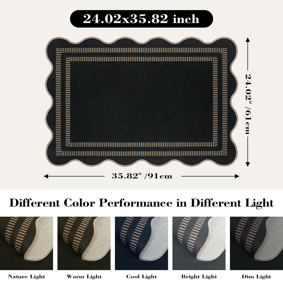 LORWER Durable mat absorbs dirt with easy cleaning routine
