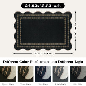 LORWER Durable mat absorbs dirt with easy cleaning routine