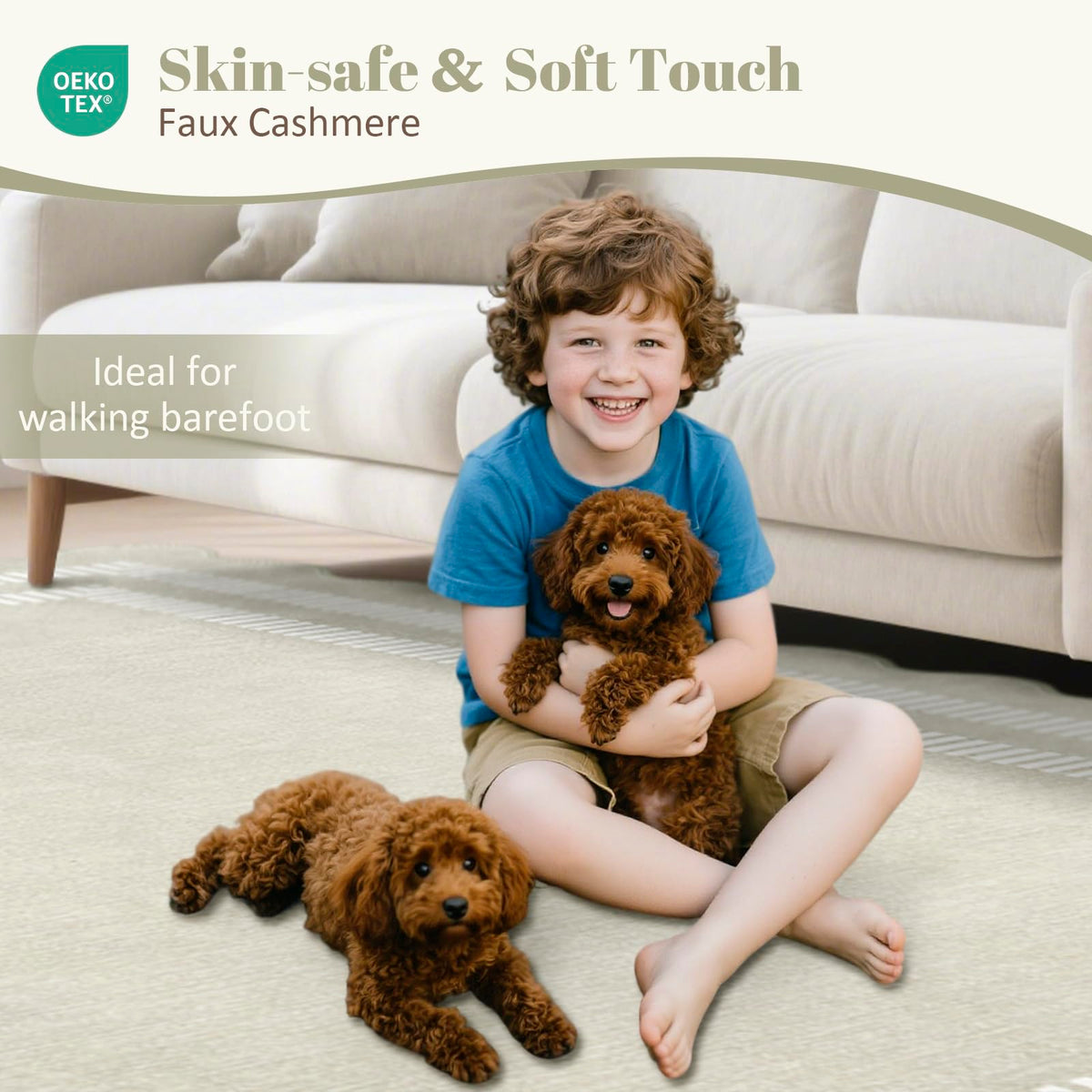Lorwer low-pile rug ideal for dining rooms and high-traffic areas.