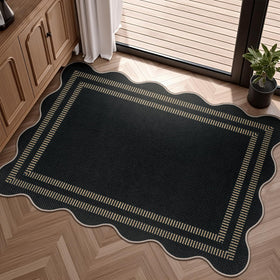 LORWER Easy Jute Front Door Mat with non-slip backing for secure outdoor use