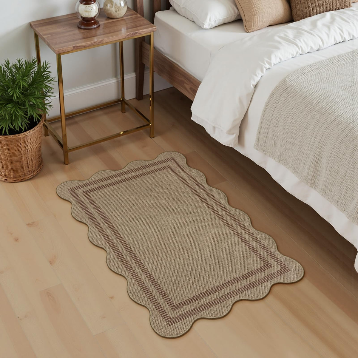 LORWER Easy Jute Outdoor Mat on a wet-dry floor setup demonstrating quick clean ability