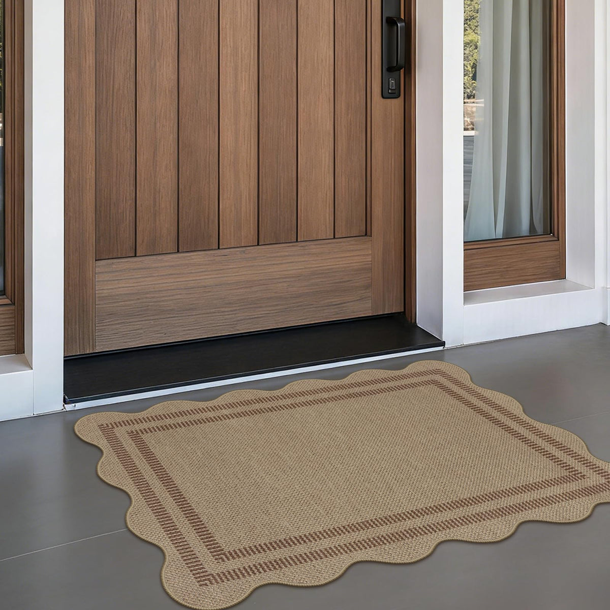 LORWER Easy Jute Outdoor Mat care in cold water wash and air-dry
