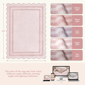 LORWER Pink Rug makes a thoughtful housewarming gift for new homes.