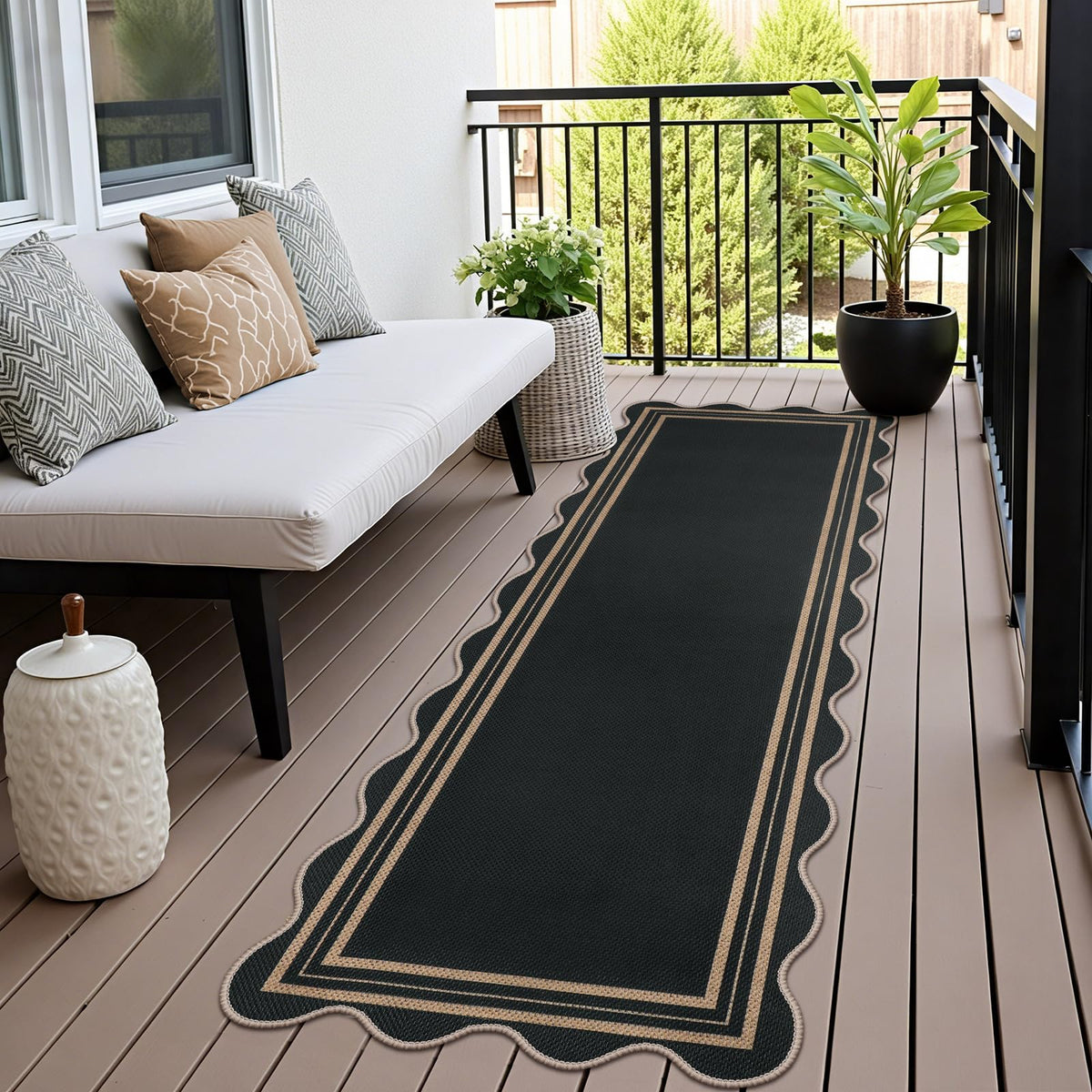 Lorwer rug in hallway demonstrating broad coverage and durability