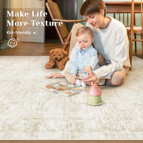 Losbulake rug with anti-slip backing for stable flooring