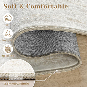 Losbulake anti-slip backing close-up showing safety for families and pets.