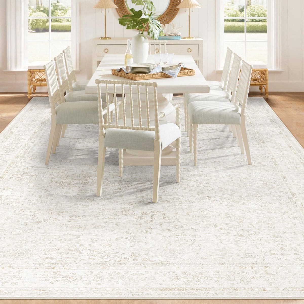 Losbulake low-pile rug under a door demonstrates slim fit for spaces.