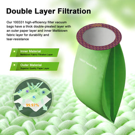 LOSKLENO two-layer design traps hairs and dust, improving airflow