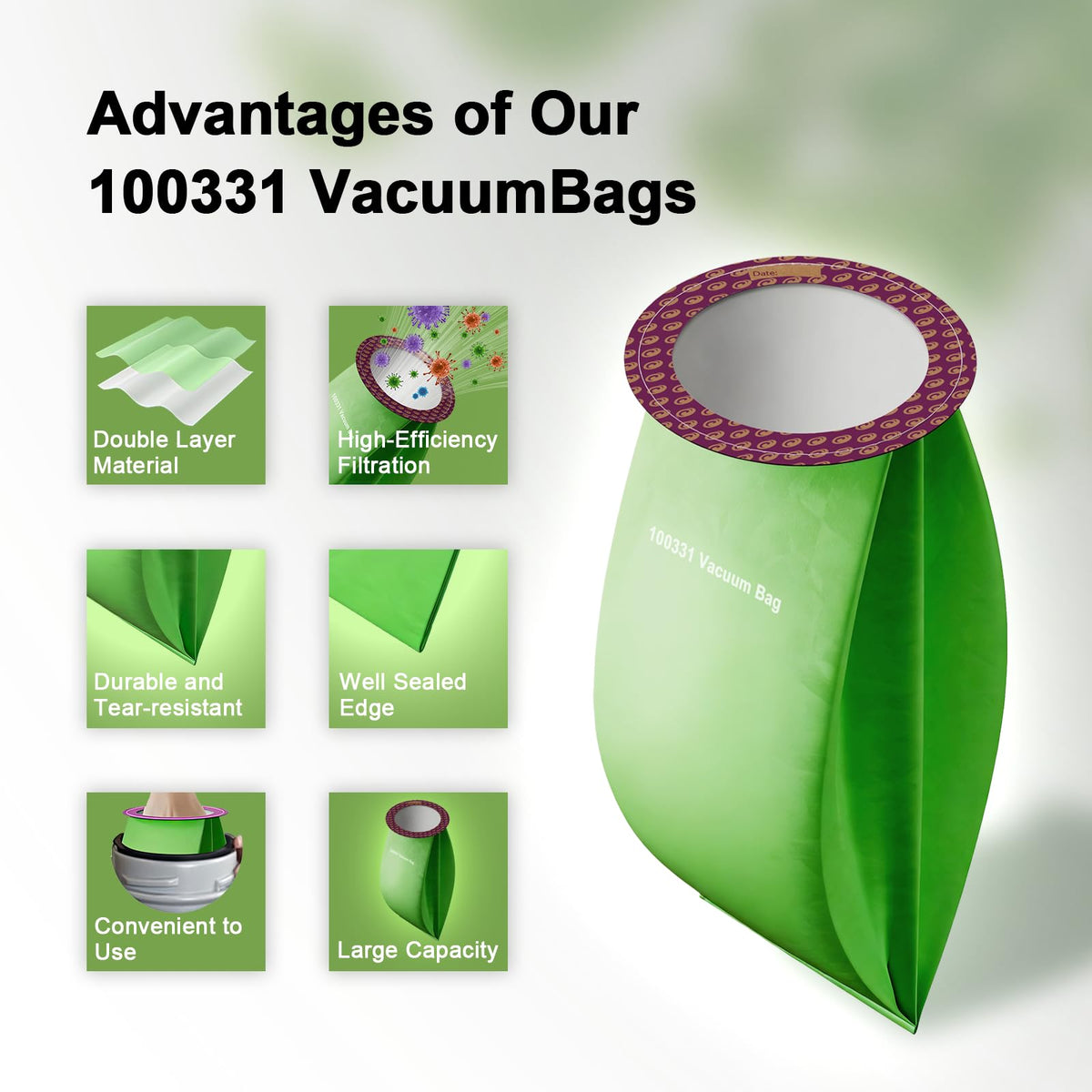 LOSKLENO open circular collar bags ensure easy replacement and reduced leakage
