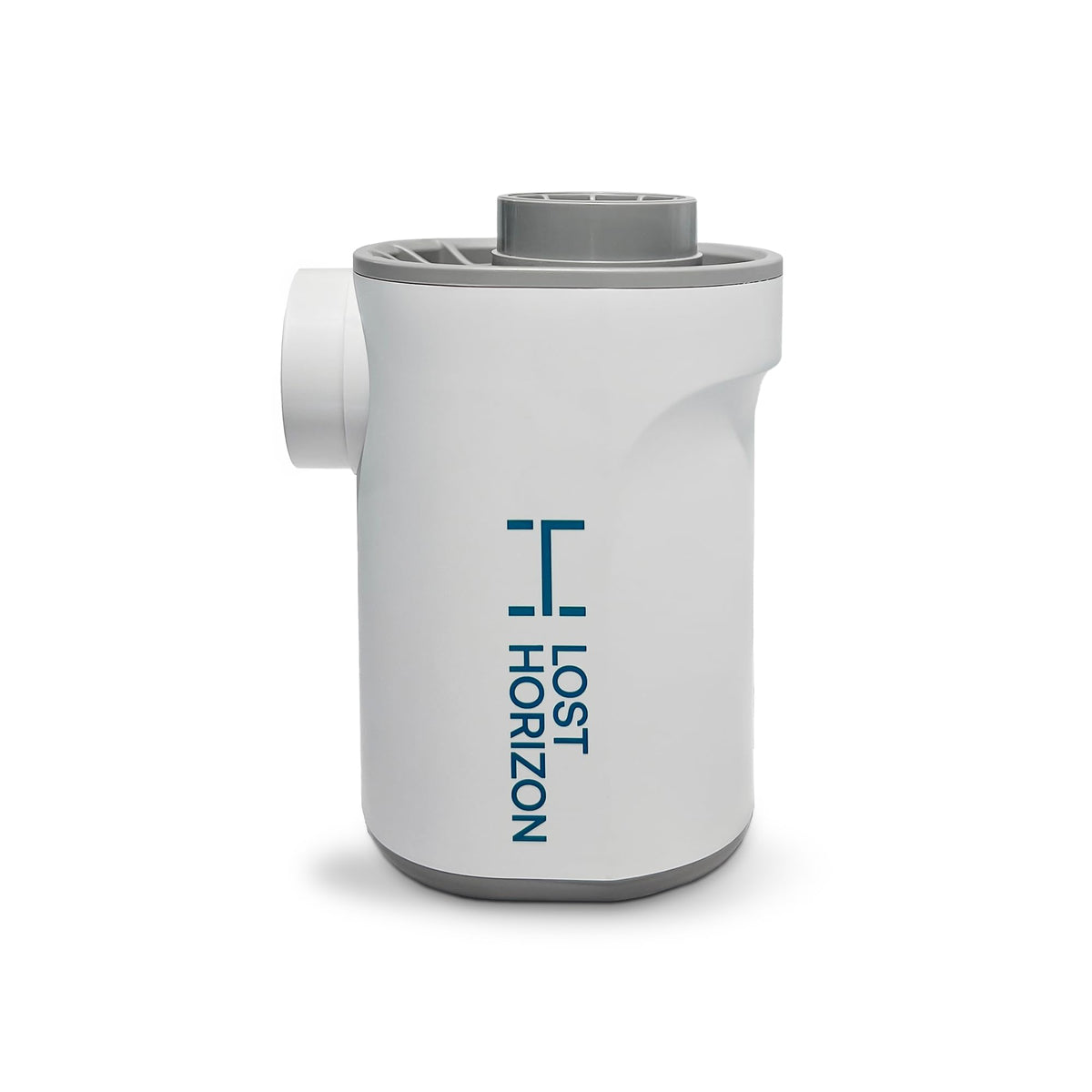 Lost Horizon air pump with customized nozzles for precise mattress fit and hands-free use