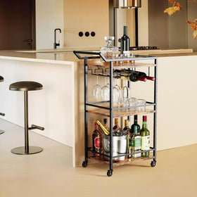 LOTEYIKE bar cart assembly tools and guide enable quick setup.