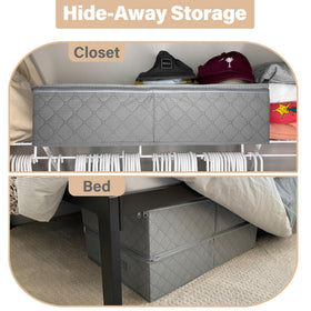 LotFancy closet organizer with cardboard support keeps shape and helps stacking