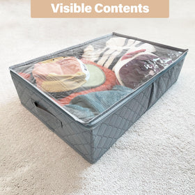 LotFancy foldable storage bag folds flat when empty for compact storage
