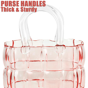 lotmusic Hand-blown bubbled glass purse vase showcases craftsmanship