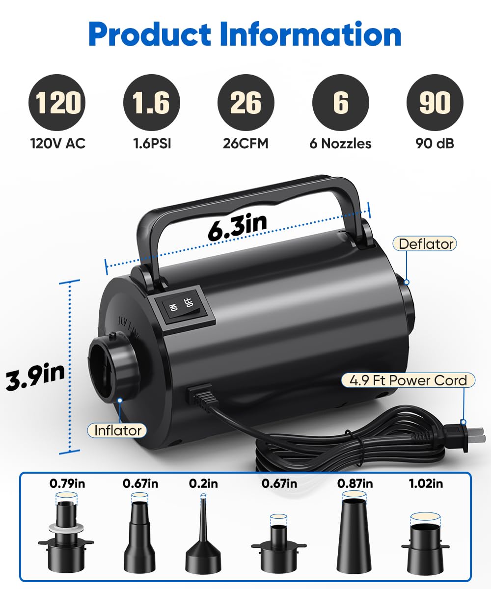 Lotspasie six-nozzle set enables versatile inflatables.