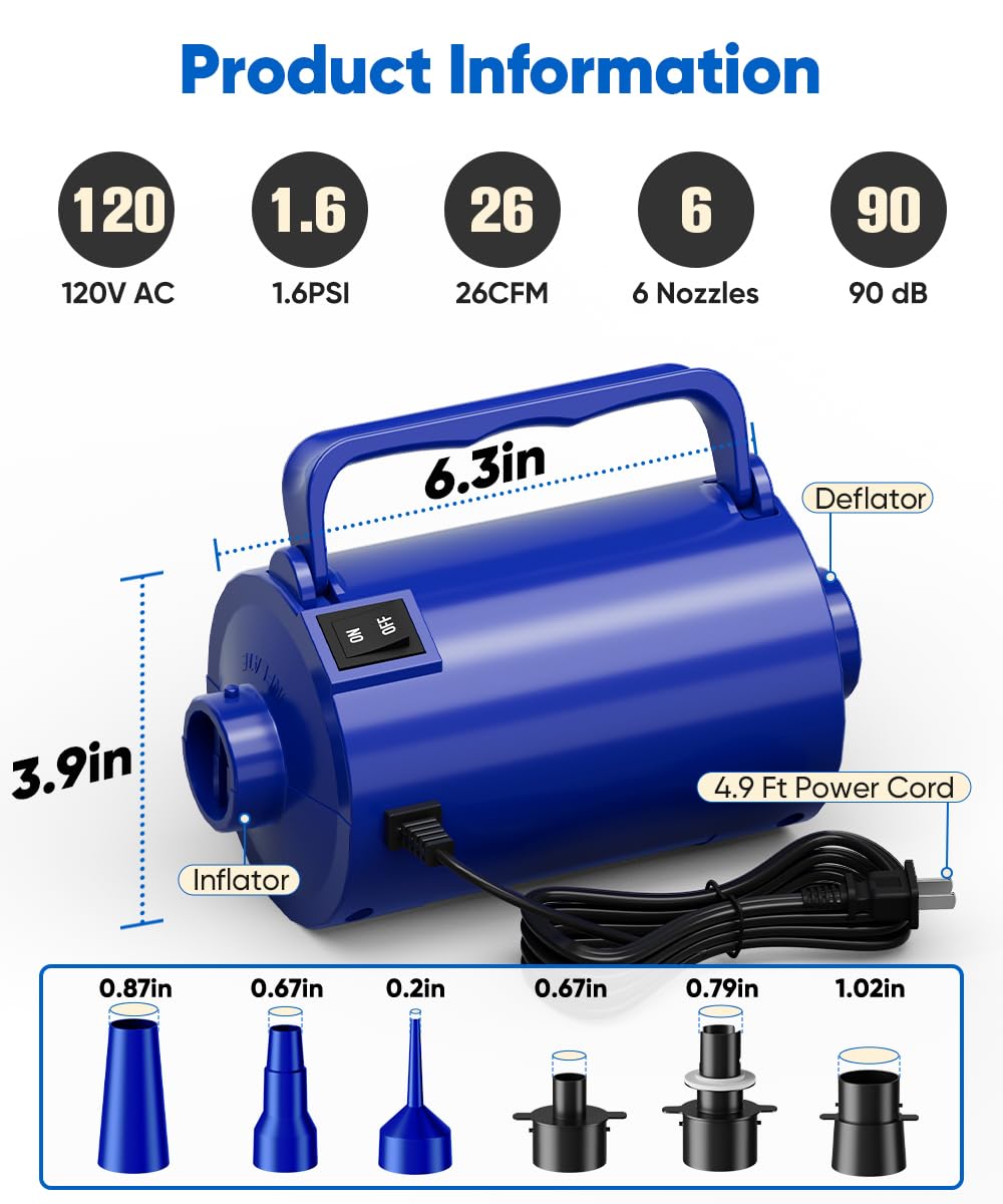 Lotspasie six-nozzles-set fits most valve types for versatile inflatables
