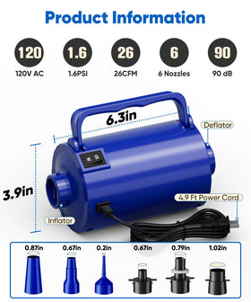 Lotspasie six-nozzles-set fits most valve types for versatile inflatables