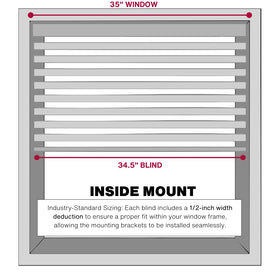 Lotus Windoware inside mounting versatility with cordless blind.