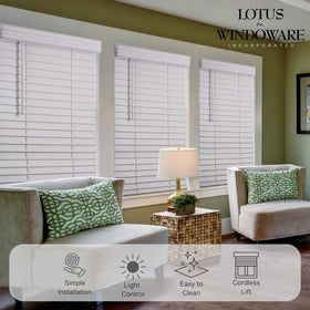 Lotus and Windoware cordless wand tilt demonstrates easy light control
