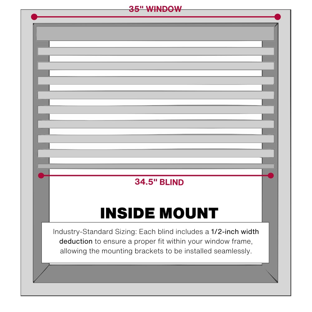 LOTUS & WINDOWARE cordless mini blind for outside mounting with a sleek look.