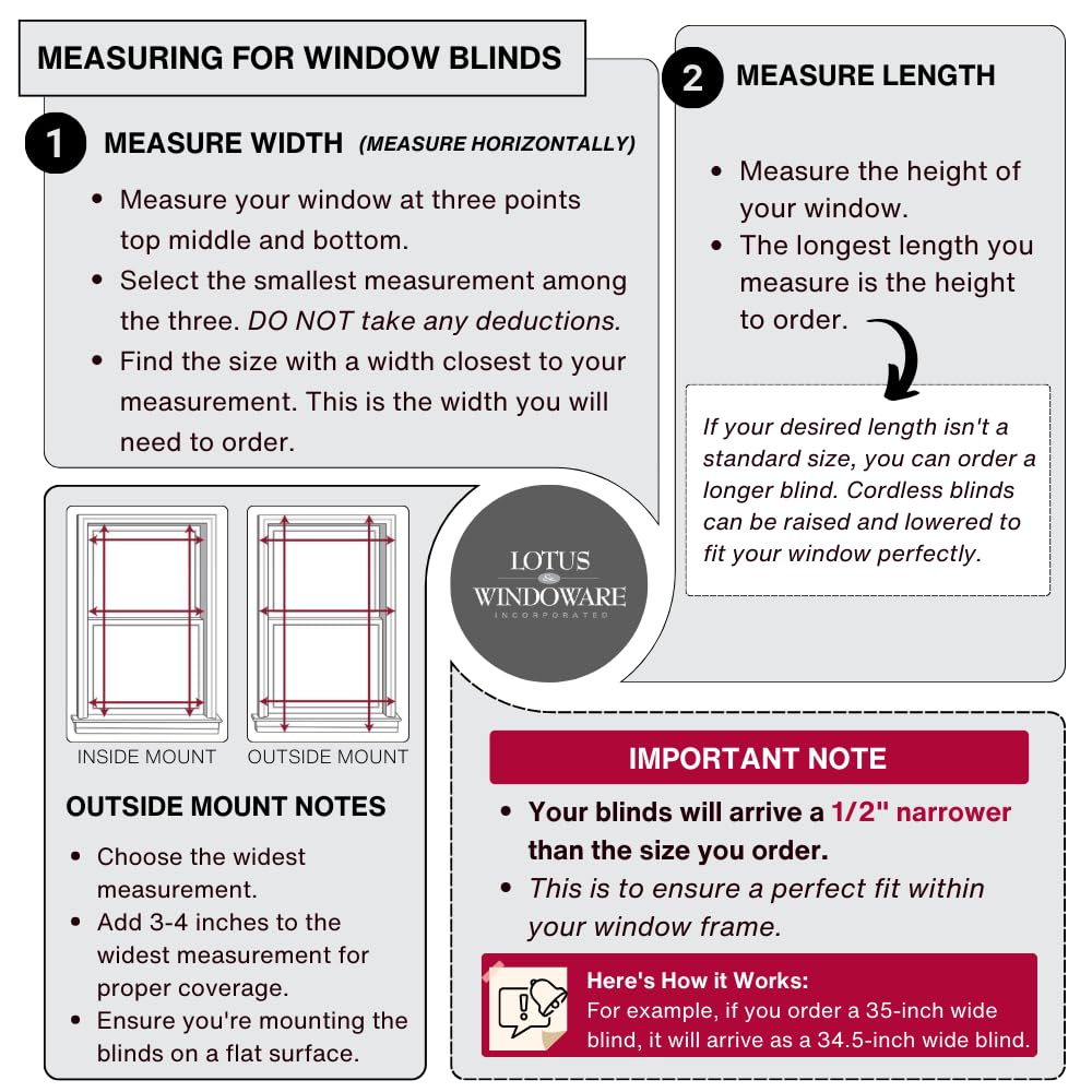 Lotus Windoware hardware included for quick inside or outside installation.