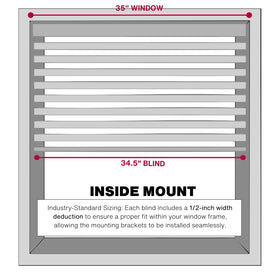 LOTUS & WINDOWARE inside mount guide image demonstrating flush fit against window frame.