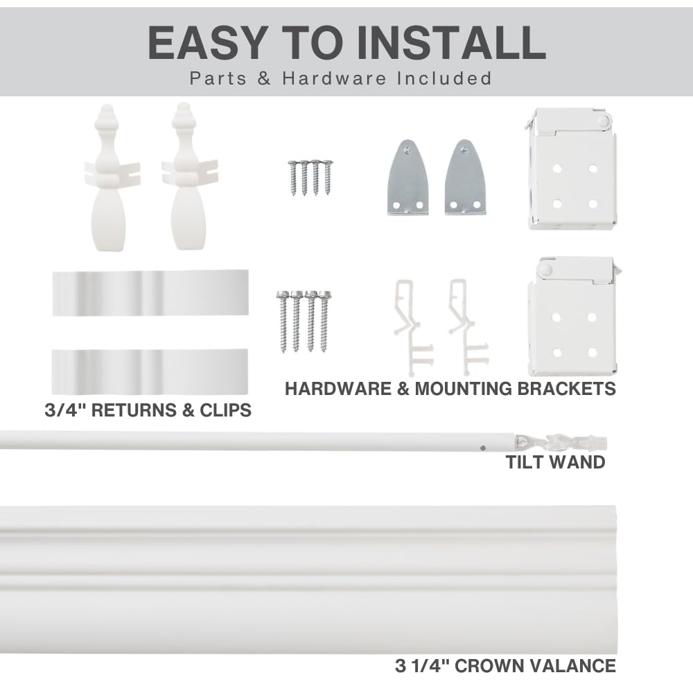 Inside-mount installation for a clean, unobtrusive look.