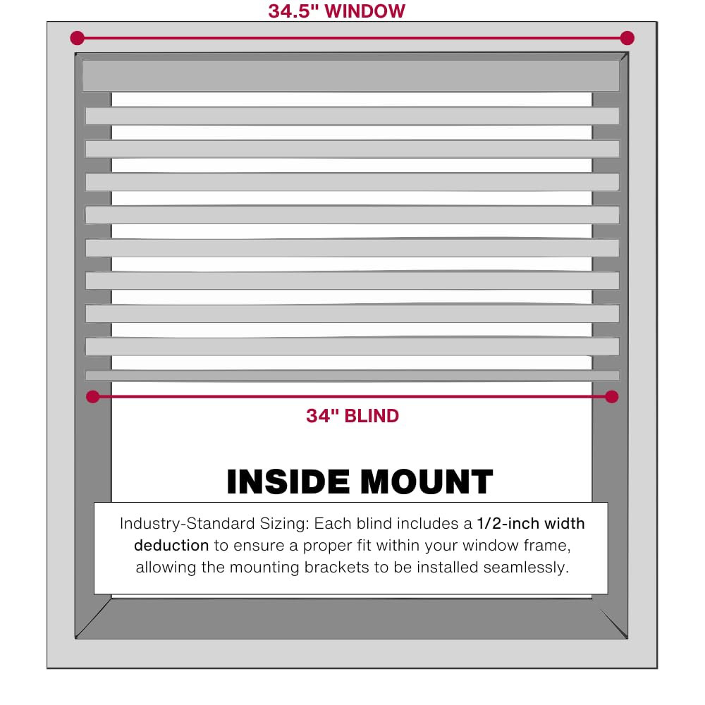 Lotus & Windoware installation-ready faux wood blind for inside or outside mounting