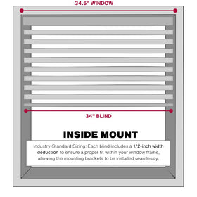 Lotus & Windoware installation-ready faux wood blind for inside or outside mounting