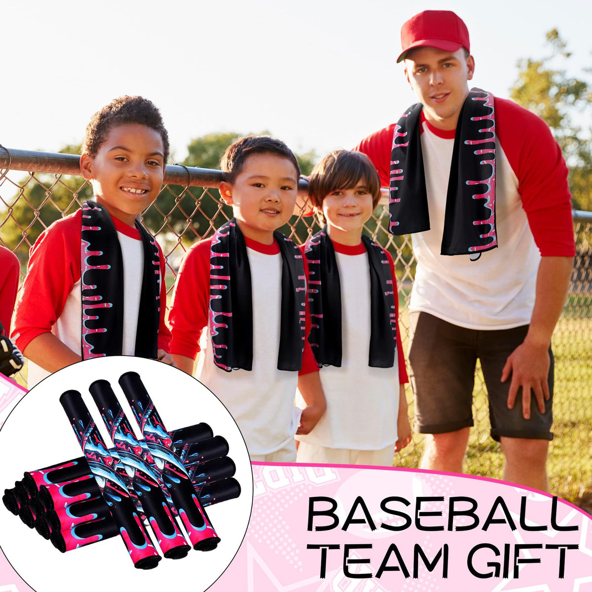 Lounsweer 12-pack pool towel set for sharing with teammates and friends.