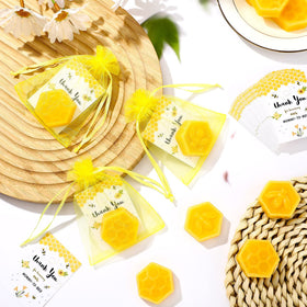 Lounsweer bee-pattern soaps create memorable party favors and smiles.