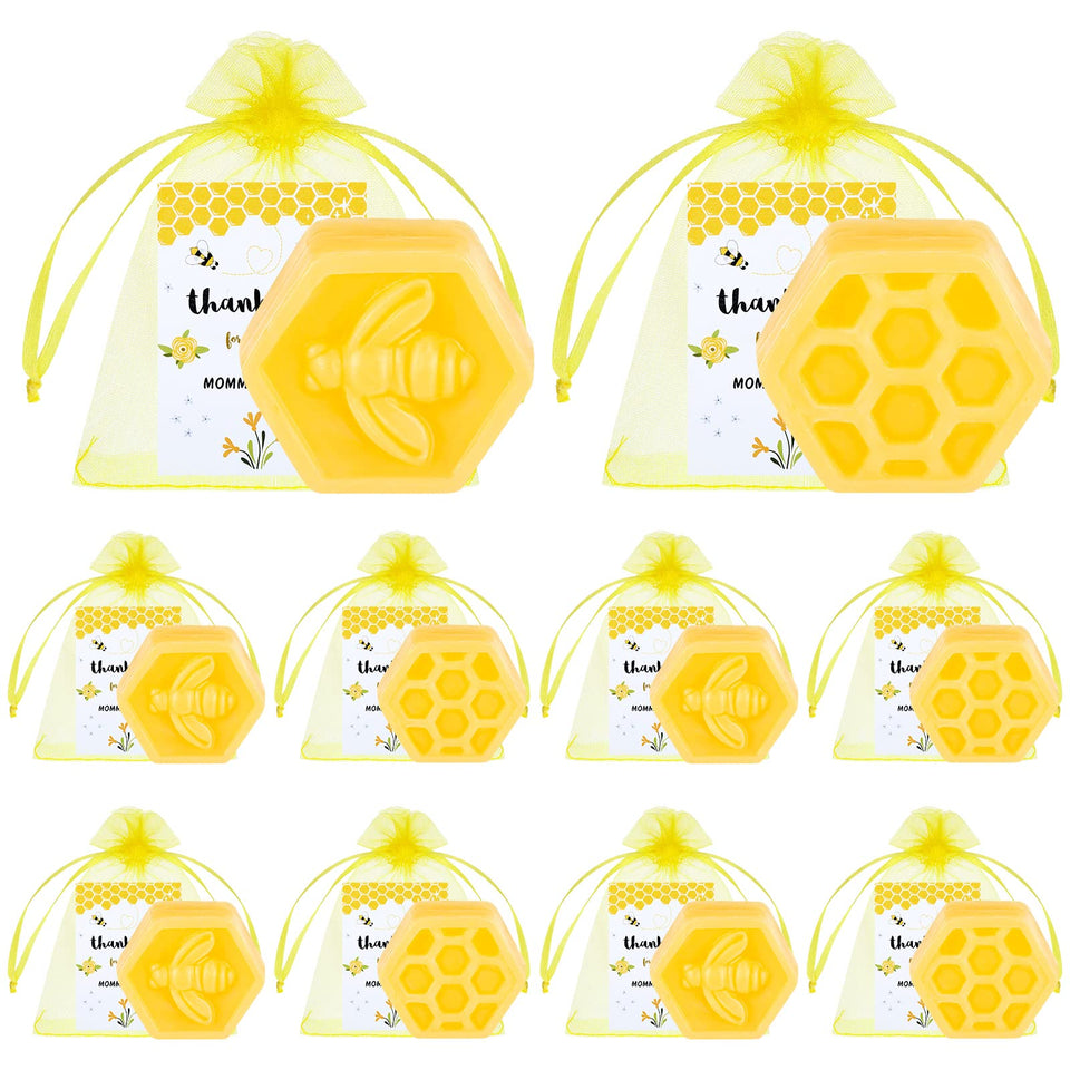 Lounsweer honeycomb soap with bee pattern for baby showers and keepsakes.