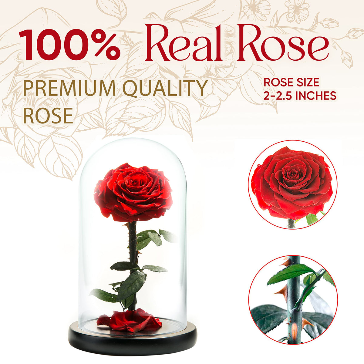 LOVAPPY red eternal rose 9 inch as a timeless centerpiece