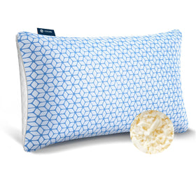 Love Attitude shredded memory foam pillow top surface showing cloud-soft feel