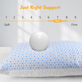 Love Attitude adjustable fill close-up indicates customizable firmness