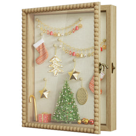 Love-KANKEI shadow box frame 11x14 with bead border enhances memory display.