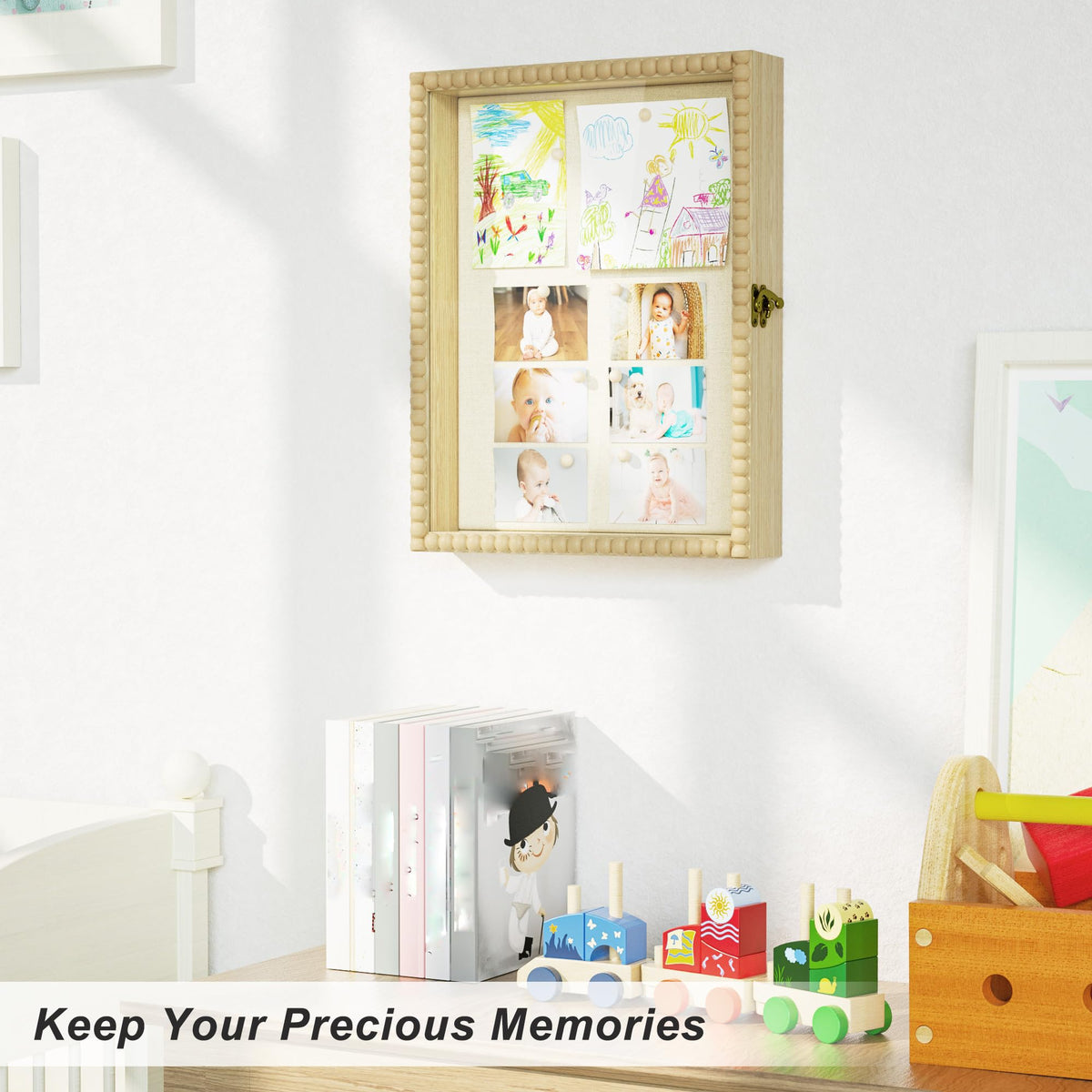 Love-KANKEI gift-ready shadow box preserves memories for gifting occasions.