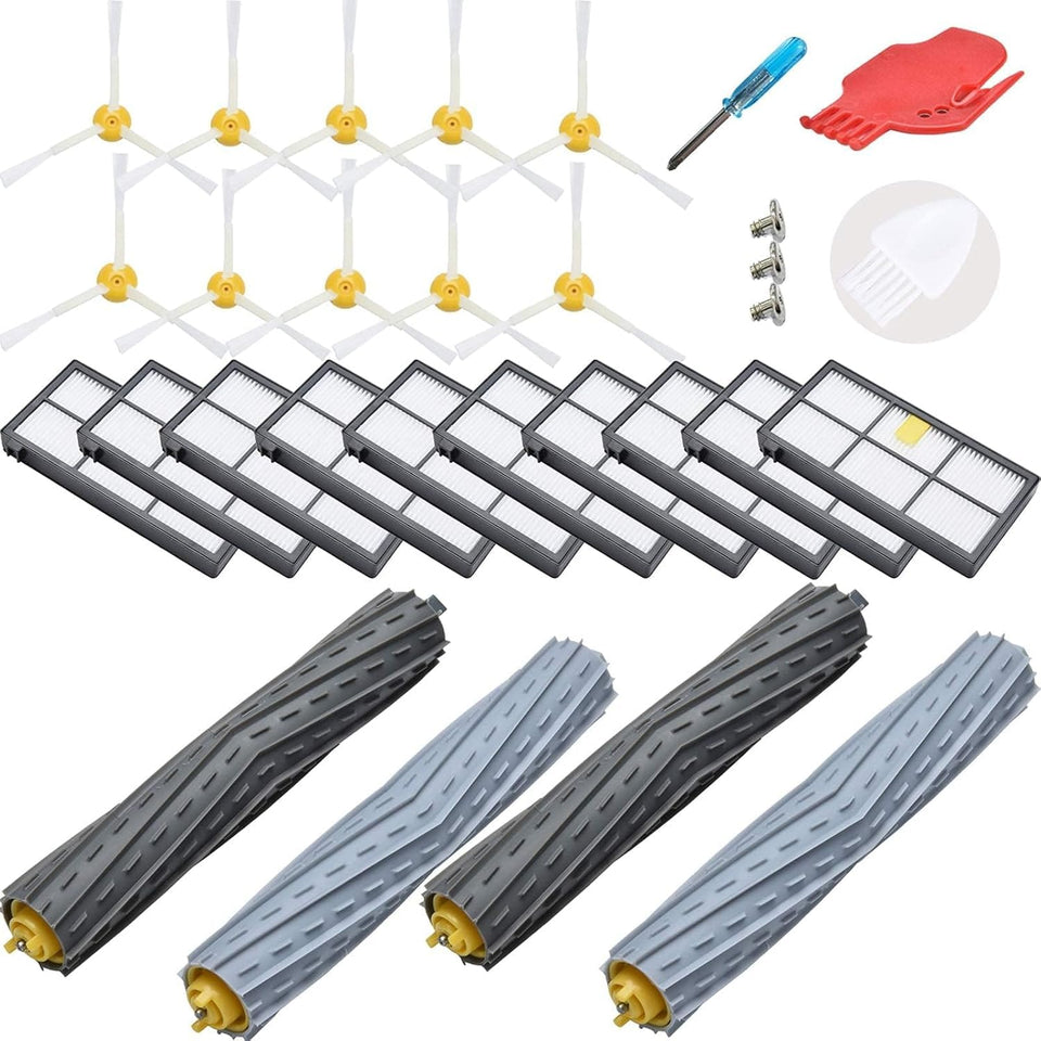LOVECO replacement accessory kit for Roomba 800-900 series includes debris extractor for better pickup.