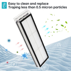 LOVECO Roborock filter traps dust for improved airflow and suction