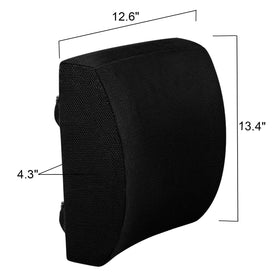 LOVEHOME black lumbar pillow complements any chair or car interior.