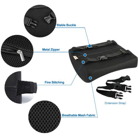 LOVEHOME memory foam core cushions the spine with adaptive firmness.