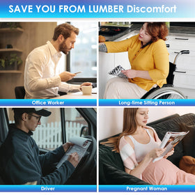 LOVEHOME lumbar strap design keeps cushion securely in place.