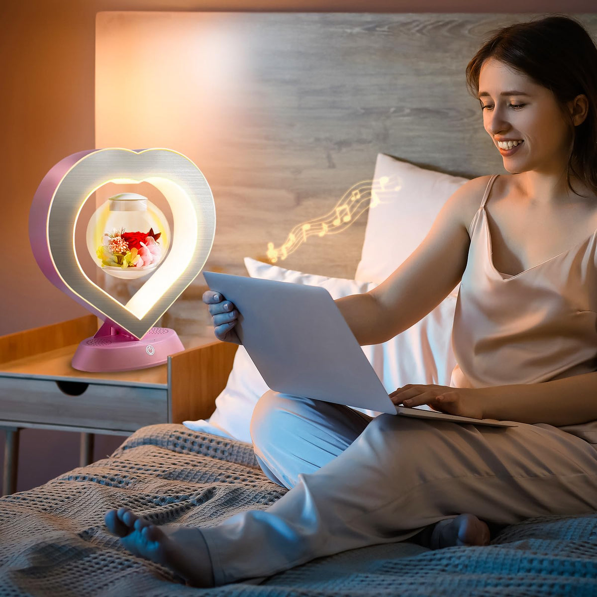 LoveLin LED color-changing light enhances mood for evenings at home.