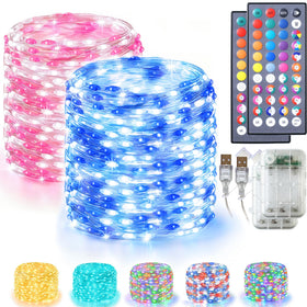Lovelite fairy lights with remote control for 34 colors.