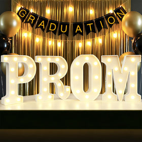 Lovelite graduation 4-piece marquee letters for Class of 2026 brighten photos