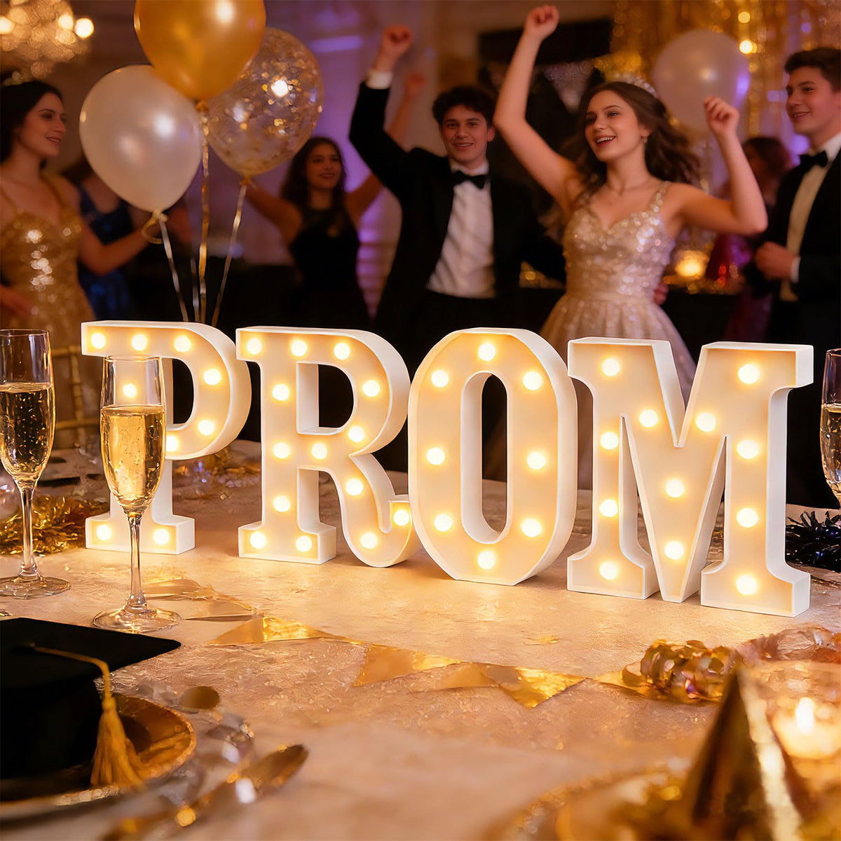 Lovelite prom letters wall-hanging display adds ambient glow to celebrations