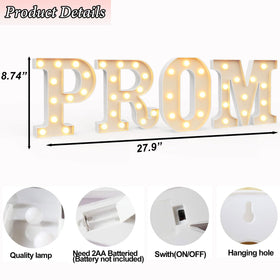 Lovelite warm white LEDs create a sparkling prom glow