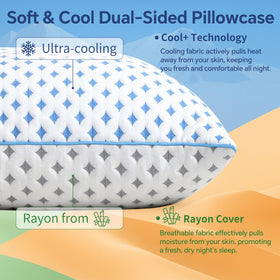 LOVELYREST memory foam pillow demonstrates firm support for neck alignment.