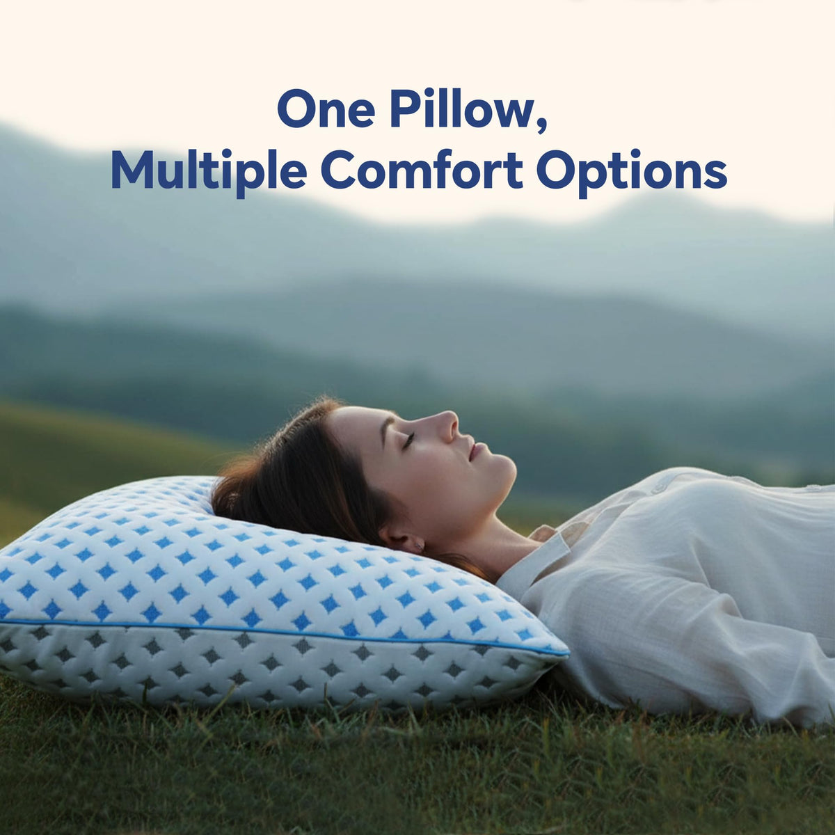 LOVELYREST memory foam pillows showing adjustable loft with fill customization