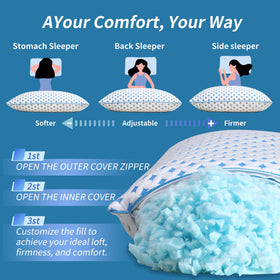 LOVELYREST pillow supporting neck for back-sleep alignment and comfort